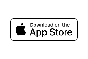 A rectangular black and white button with the Apple logo and the text Download on the App Store inside a black outline, perfect for your menopause tracking app.